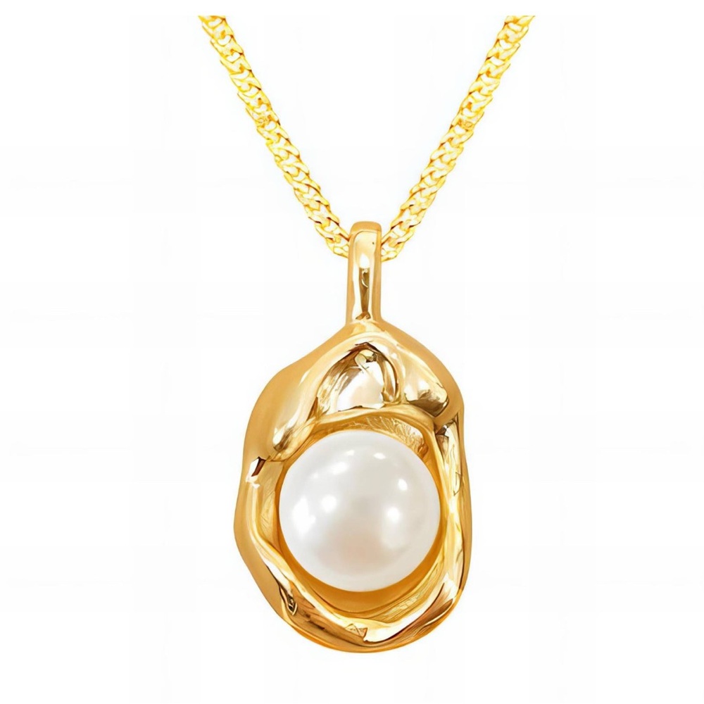 18K GOLD PLATED STAINLESS STEEL NECKLACE, INTENSITY